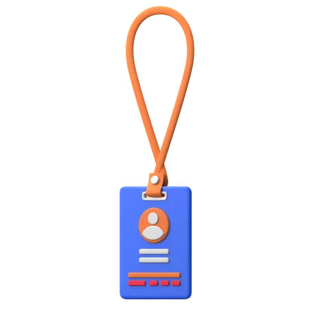 Id Badge  3D Icon