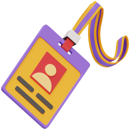 Id Badge Card Holder  3D Icon