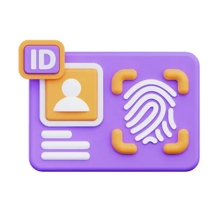 Identificação biométrica  3D Icon
