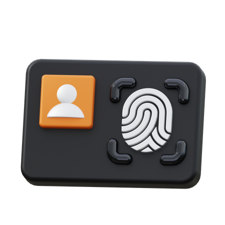 Identificação biométrica  3D Icon