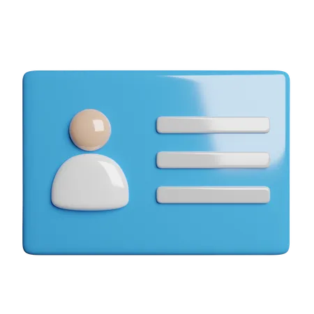 Id Card  3D Icon