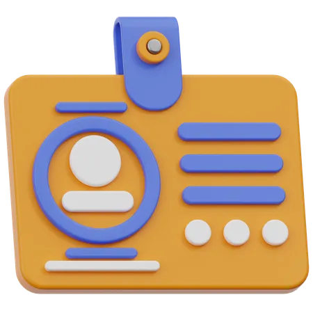 ID Card  3D Icon
