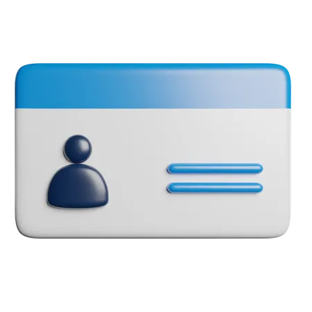 ID Card Identification 3D Icon