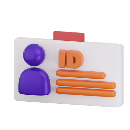 IDカード  3D Icon