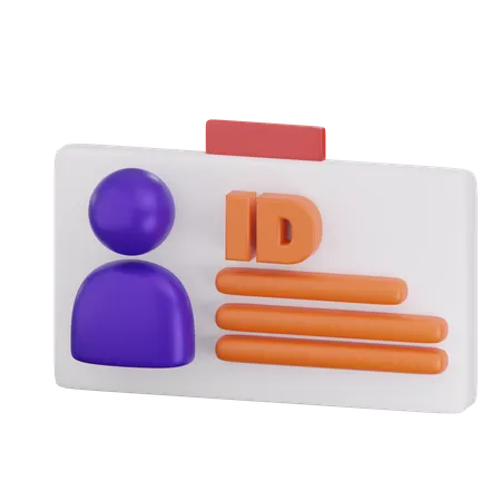 IDカード  3D Icon