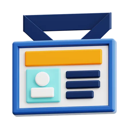 3 D Id Card Icon 3D Icon