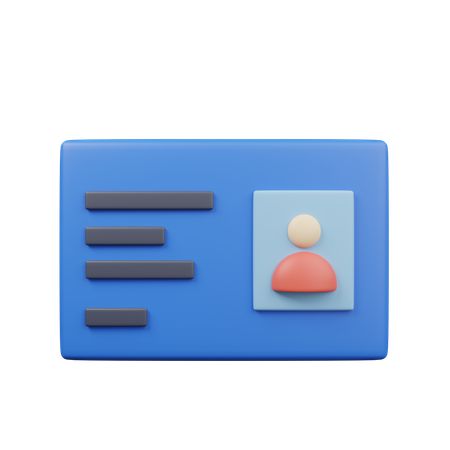 IDカード  3D Icon