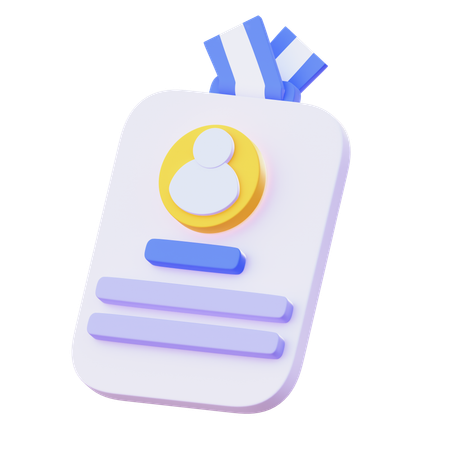 신분증  3D Icon