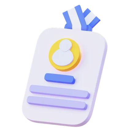 신분증  3D Icon