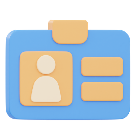 Id Card  3D Icon