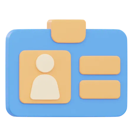 Id Card  3D Icon