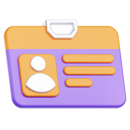 IDカード  3D Icon