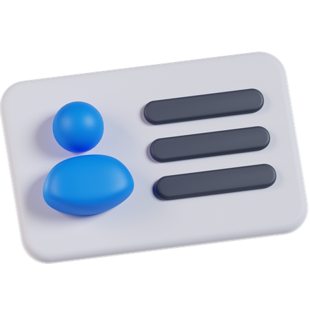 ID Card  3D Icon