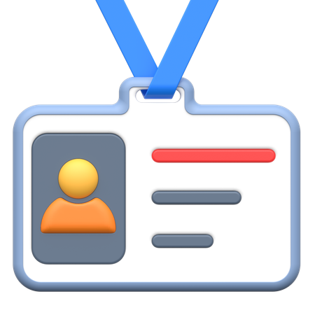 Id Card  3D Icon