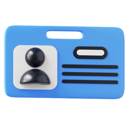 Id Card  3D Icon