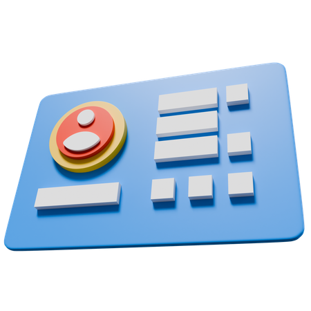 Id Card  3D Icon