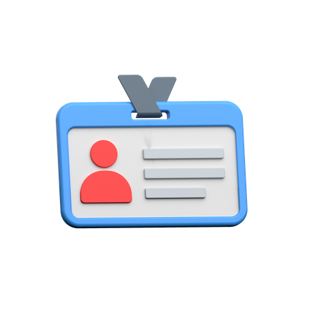 Id Card  3D Icon