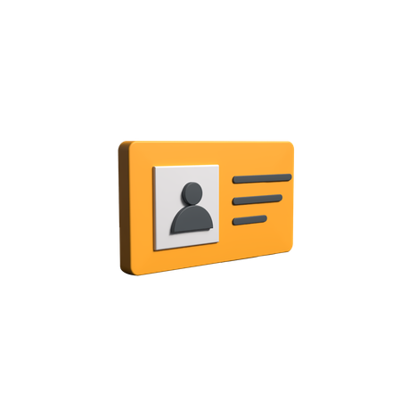 Id card  3D Icon