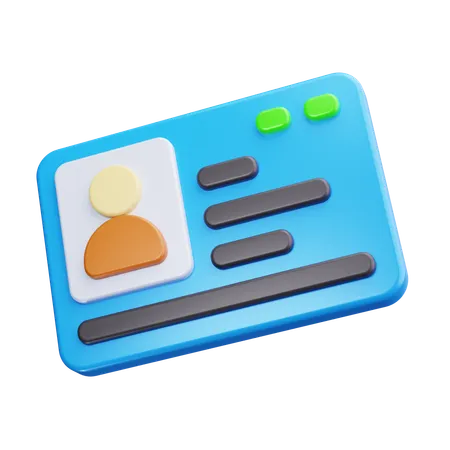 Id Card  3D Icon