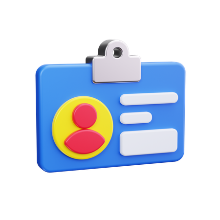 Id card  3D Icon