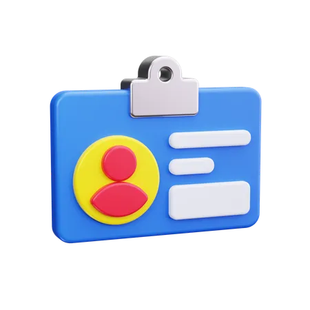 Id card  3D Icon