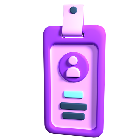 Id Card  3D Icon