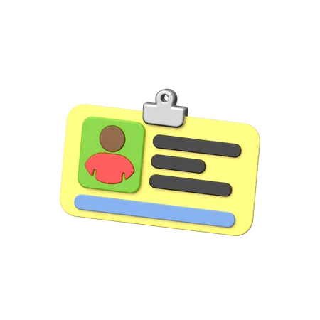 Id Card  3D Icon