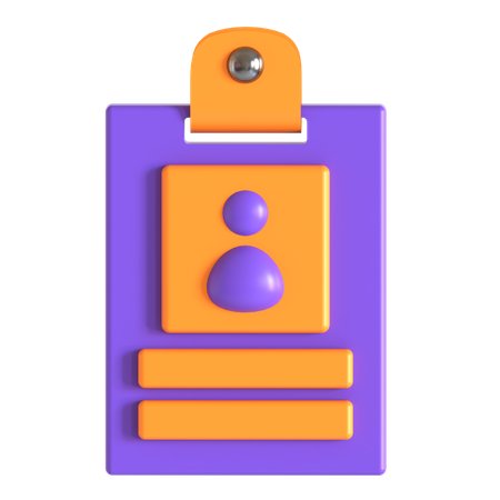 Id card  3D Icon