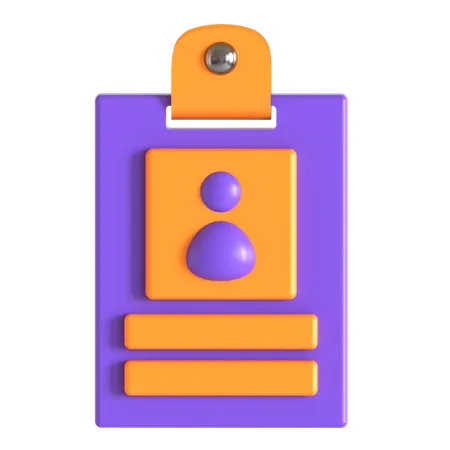 Id card  3D Icon