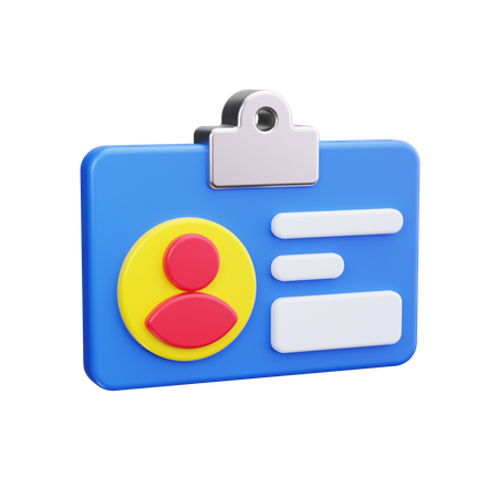 Id Card  3D Icon