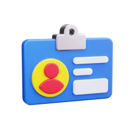 Id Card  3D Icon