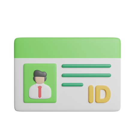 Id Card  3D Icon