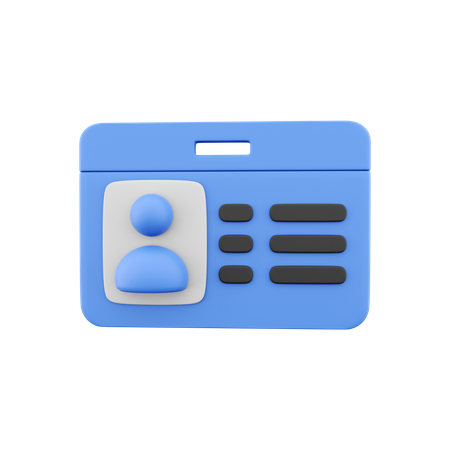 Id Card  3D Icon