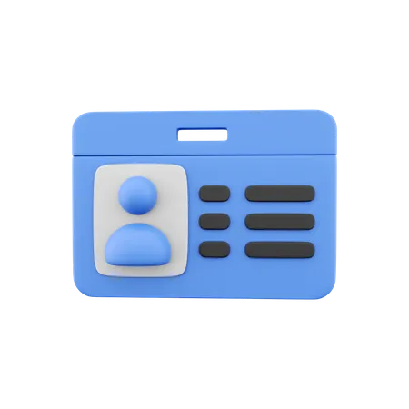 Id Card  3D Icon