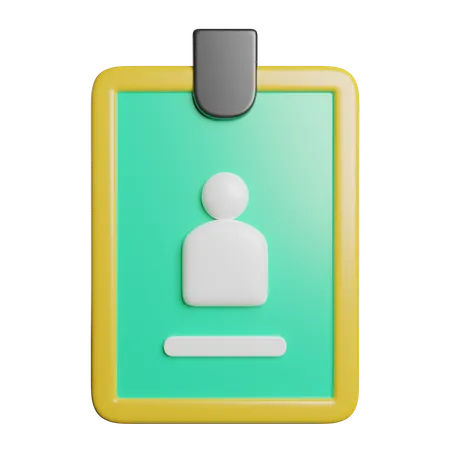 Id Card  3D Icon