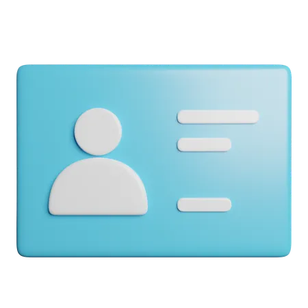 Id Card  3D Icon