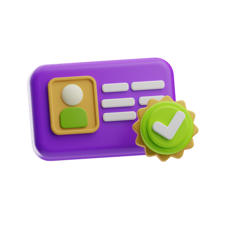 Id Card  3D Icon