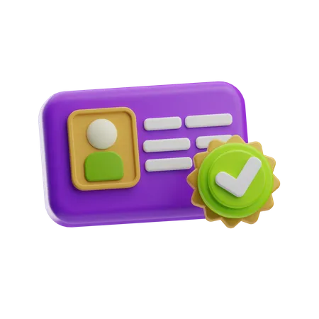 Id Card  3D Icon