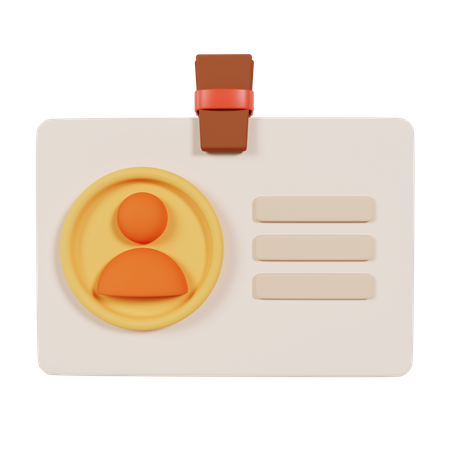 Id Card  3D Icon