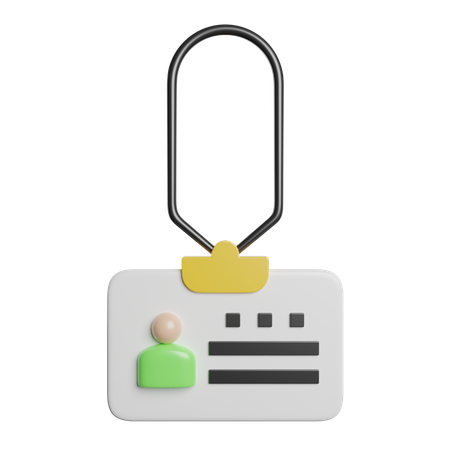 Id Card  3D Icon