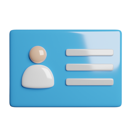 Id Card  3D Icon