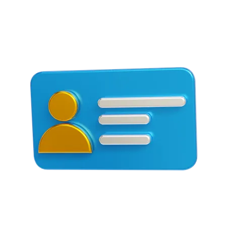 Id card  3D Icon