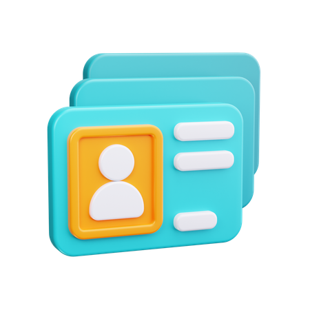 Id Card  3D Icon