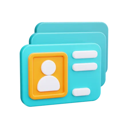 Id Card  3D Icon