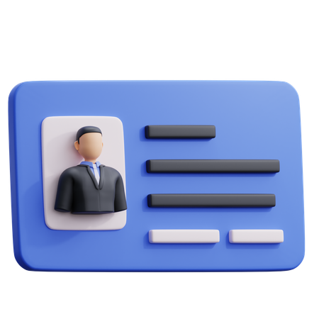 ID Card  3D Icon