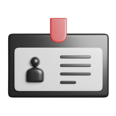 Id Card  3D Icon