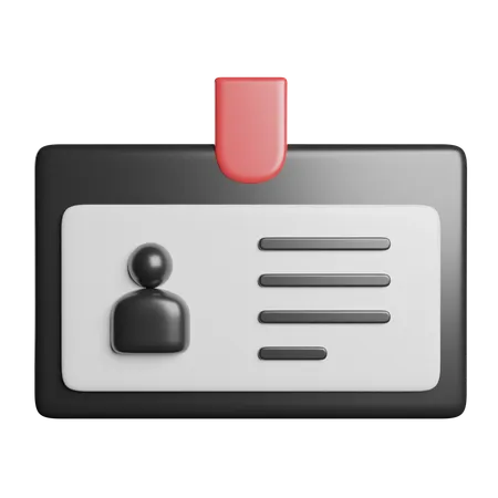 Id Card  3D Icon