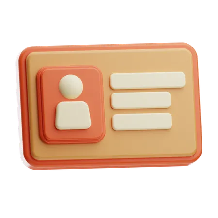 Id Card  3D Icon