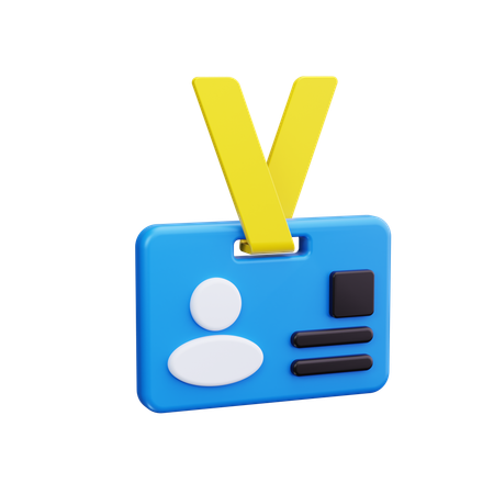 Id Card  3D Icon