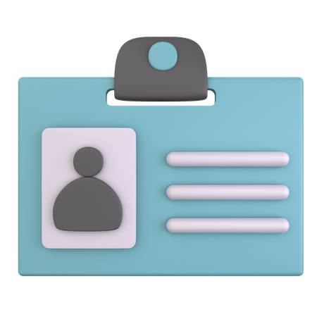 Id Card  3D Icon